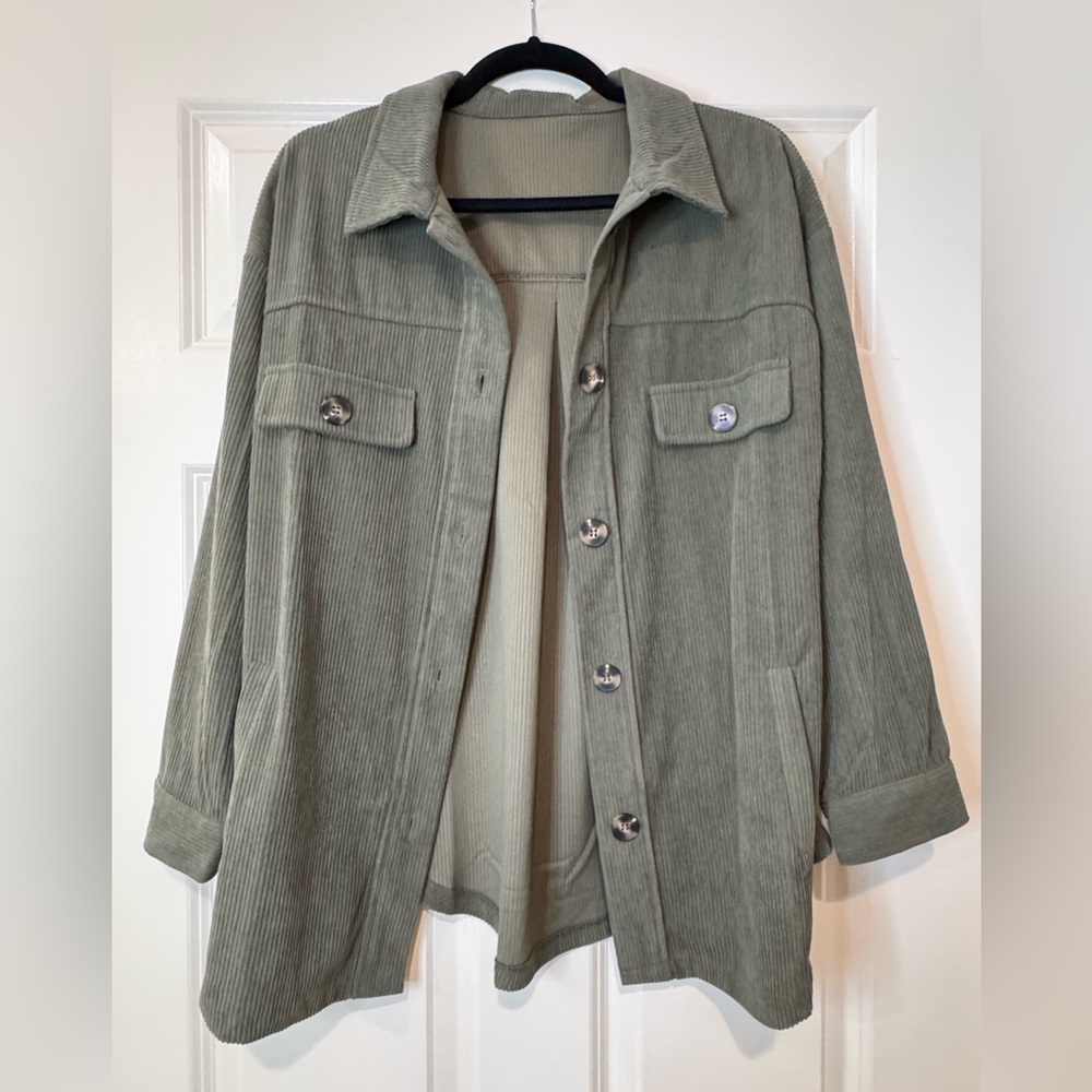 Green Shacket (shirt jacket)